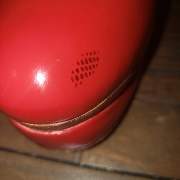 Red Patent Leather and Wood Platform 8M - Picture 5 of 5